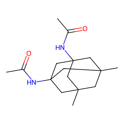 Chemical structure of Memantine Diacetyl Impurity