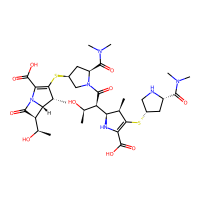 Chemical structure of Meropenem EP Impurity B