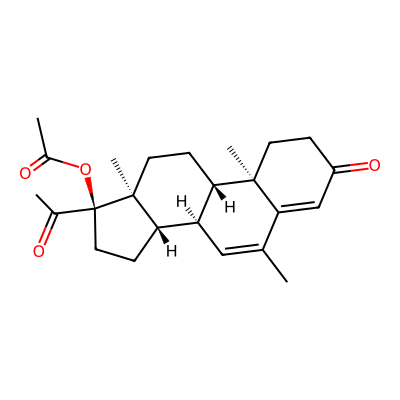 Chemical structure of Megestrol Acetate - API