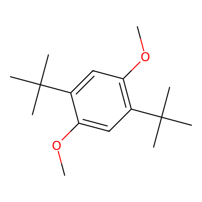 Chemical structure of 1,4-Di-tert-butyl-2,5-dimethoxybenzene
