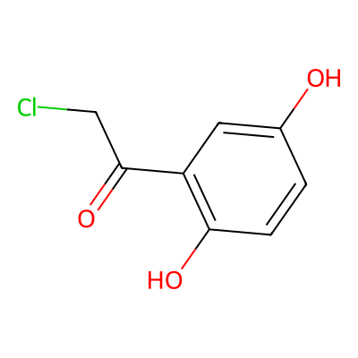 Chemical structure of 2-Chloro-1-(2,5-dihydroxyphenyl)ethanone