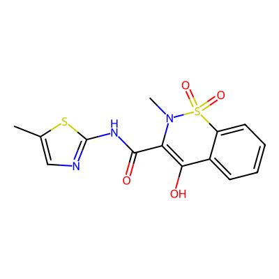 Chemical structure of Meloxicam