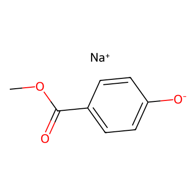 Chemical structure of Sodium Methyl Parahydroxybenzoate