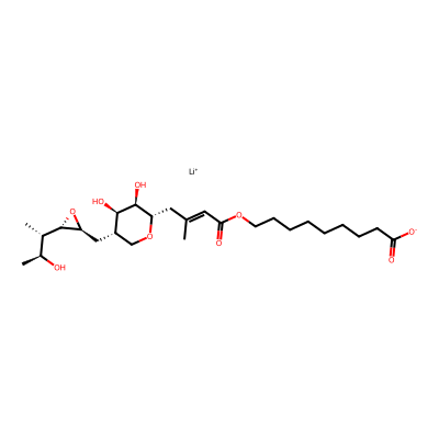 Chemical structure of Mupirocin Lithium