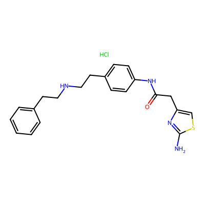 Chemical structure of Mirabegron Deshydroxy Impurity C