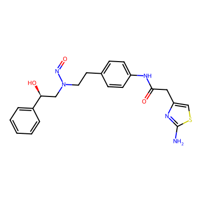 Chemical structure of N-Nitroso Mirabegron