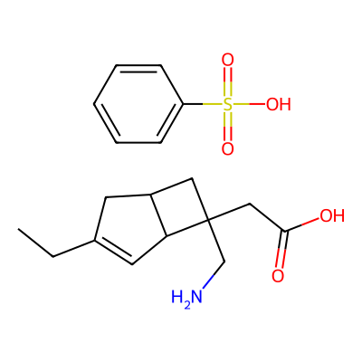 Chemical structure of Rac-Mirogabalin Besylate