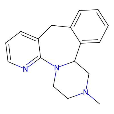 Chemical structure of Mirtazapine