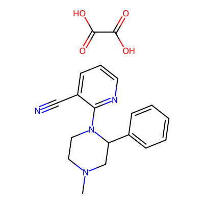 Chemical structure of Mirtazapine Carbonitrile Oxalate