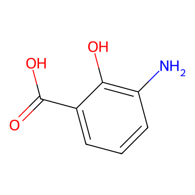 Chemical structure of 3-Aminosalicylic acid