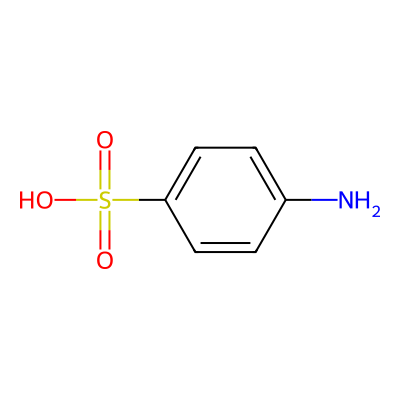 Chemical structure of Sulfanilic Acid