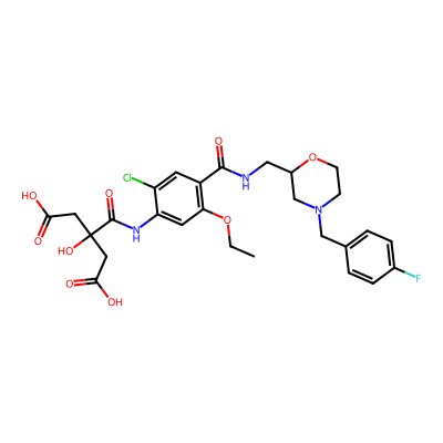 Chemical structure of Mosapride Citric Amide