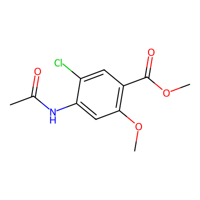 Chemical structure of Metoclopramide Impurity B