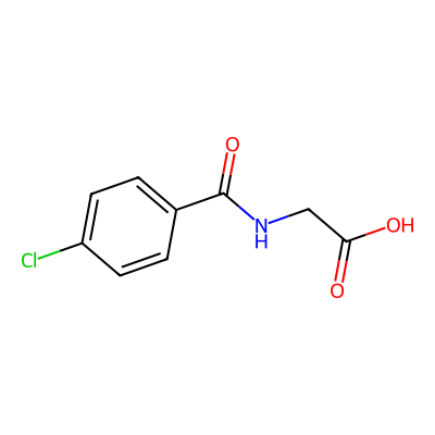 Chemical structure of 4-Chloro Hippuric Acid