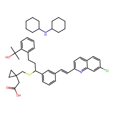 Chemical structure of Montelukast racemate