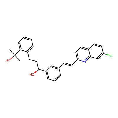 Chemical structure of Montelukast Alcohol