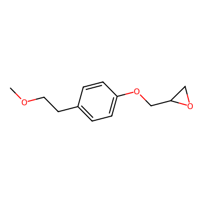 Chemical structure of Metoprolol Methoxy Epoxide Impurity