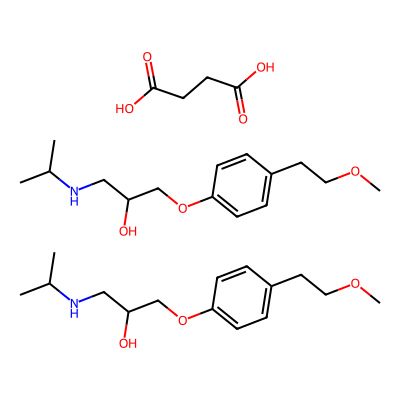 Chemical structure of Metoprolol Succinate