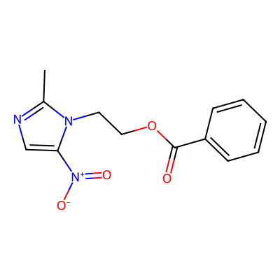 Chemical structure of Metronidazole Benzoate