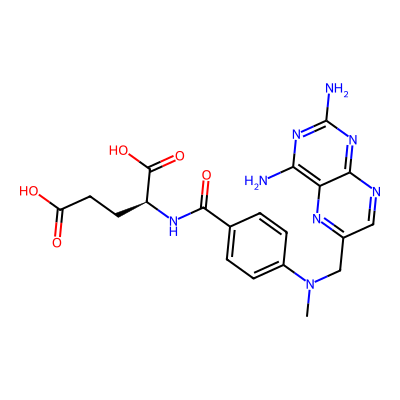Chemical structure of Methotrexate