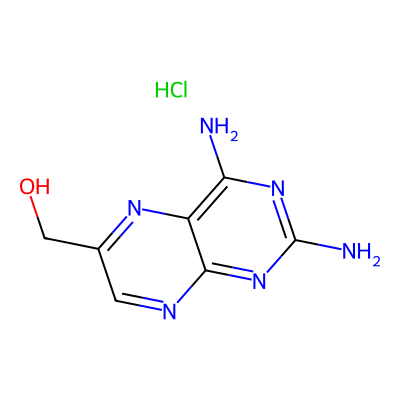 Chemical structure of (2,4-diaminopteridin-6-yl)methanol Hydrochloride