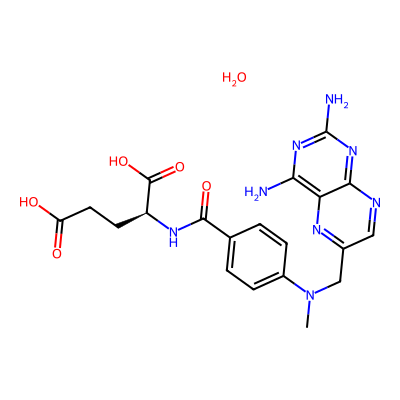 Chemical structure of Methotrexate hydrate