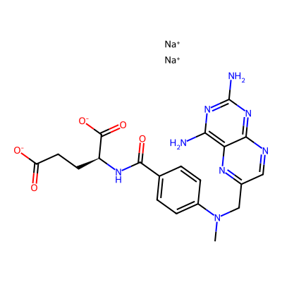 Chemical structure of Methotrexate Disodium Salt