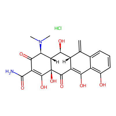Chemical structure of Methacycline Hydrochloride
