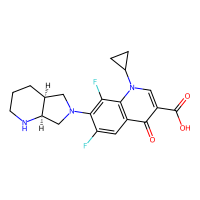 Chemical structure of Moxifloxacin Related Compound  A