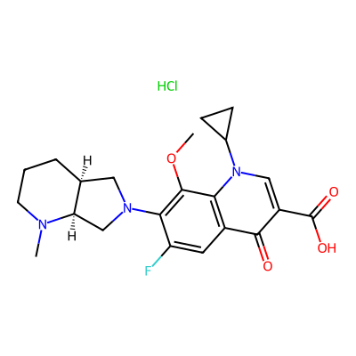 Chemical structure of Moxifloxacin Impurity F