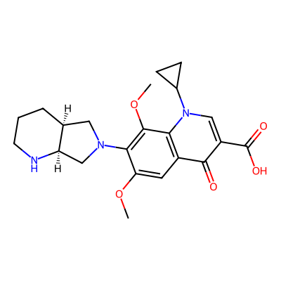 Chemical structure of Moxifloxacin Impurity B