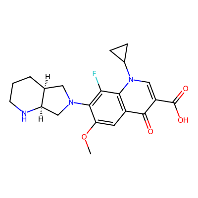 Chemical structure of Moxifloxacin Impurity D