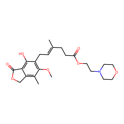 Chemical structure of Mycophenolate Mofetil