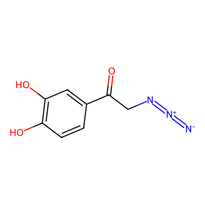 Chemical structure of Azidoacetyl Catechol