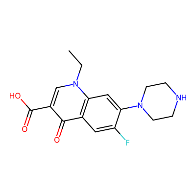 Chemical structure of Norfloxacin