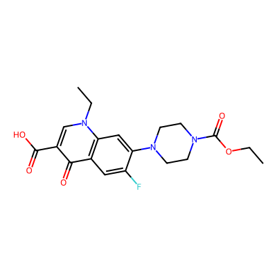 Chemical structure of Norfloxacin Related Compound H