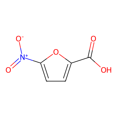 Chemical structure of 5-Nitro-2-furoic acid
