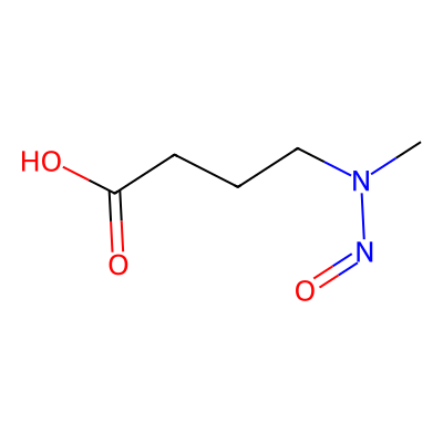 Chemical structure of N-Nitroso-N-methyl-4-aminobutyric Acid (NMBA)