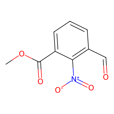 Chemical structure of Methyl 3-formyl-2-nitrobenzoate