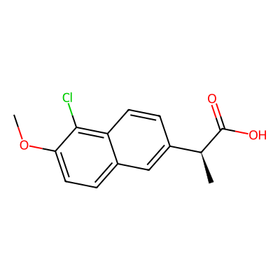 Chemical structure of Naproxen Impurity B