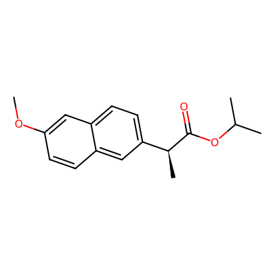 Chemical structure of Naproxen Isopropyl ester