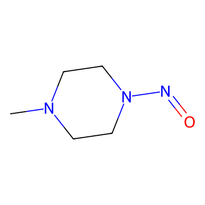 Chemical structure of 1-Methyl-4-nitrosopiperazine
