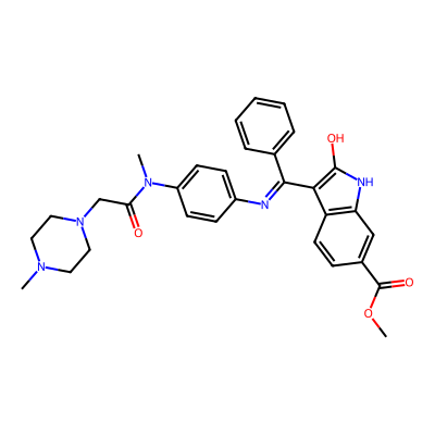Chemical structure of Nintedanib