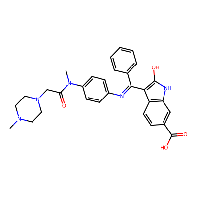 Chemical structure of Nintedanib Carboxylic Acid
