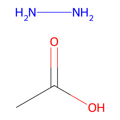 Chemical structure of hydrazine acetate (1:1)