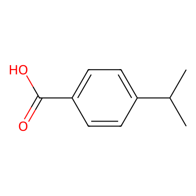 Chemical structure of 4-(1-Methylethyl)benzoic Acid