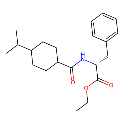 Chemical structure of Nateglinide Ester Impurity