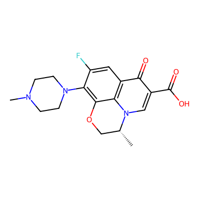Chemical structure of Dextrofloxacin