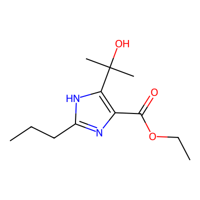 Chemical structure of Olmesartan Imidazole Ethyl Ester Impurity