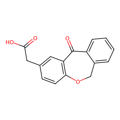 Chemical structure of 11-Oxo-6,11-dihydrodibenz[b,e]oxepin-2-acetic Acid